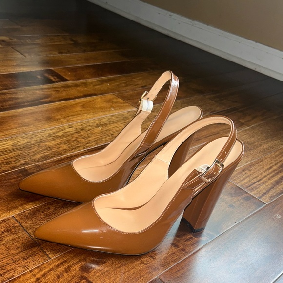 Kayarevna Women's Pointed Toe Slingback Heels, High Heel Shoes - Picture 8 of 11